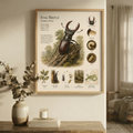 Stag Beetle — Naturalist Field Plate | Printable Entomology Wall Art